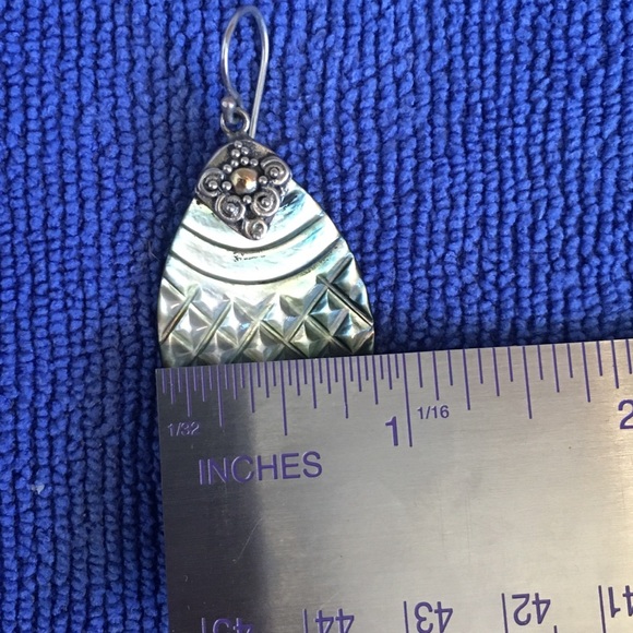 Bali Designs Carved Mother-of-Pearl Earrings - Picture 5 of 6